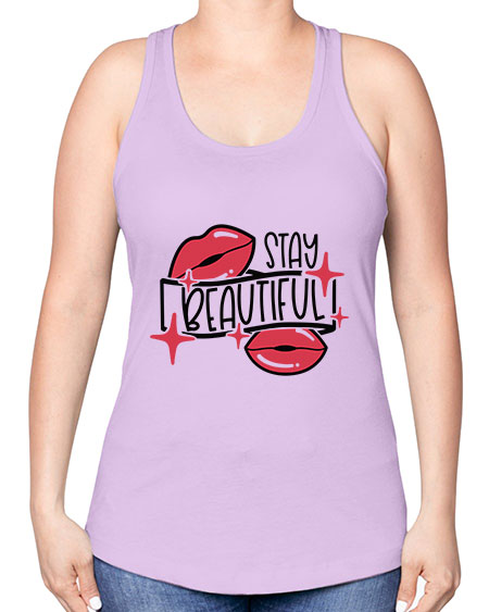 Stay Beautiful Style 19# - beauty - fashion -Racerback Tank