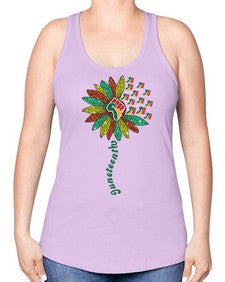 Sunflower Fist Juneteenth Black History 24# - black juneteenth -Racerback Tank