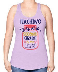 Teaching Second Grade 936# - second grade -Racerback Tank