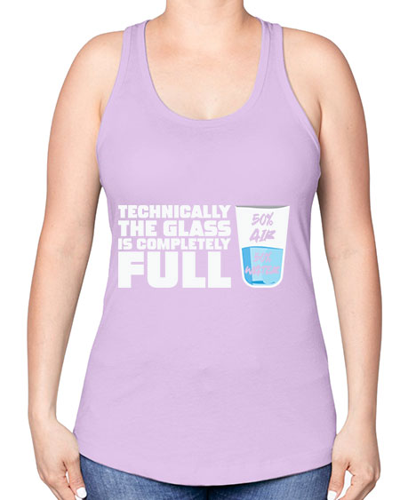 TechnicallytheGlassiscompletelyScientistSkinite Scientist Skinite 22# - general science -Racerback Tank