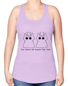 The Council will Decide Your Fate - cats -Racerback Tank