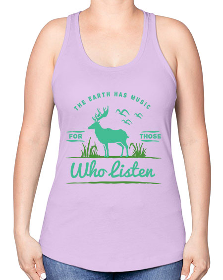 The Earth Has Music 15# - nature -Racerback Tank
