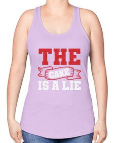 The cake is a lie 48# - video games -Racerback Tank