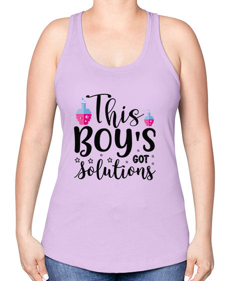 This Boy s Got Solutions 20# - general science -Racerback Tank