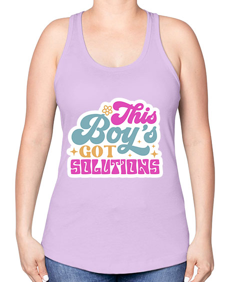 This boys got solutions 19# - general science -Racerback Tank