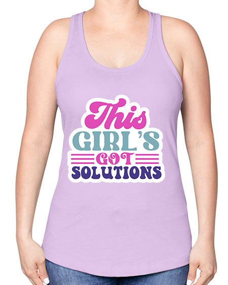 This girls got solutions 16# - general science -Racerback Tank