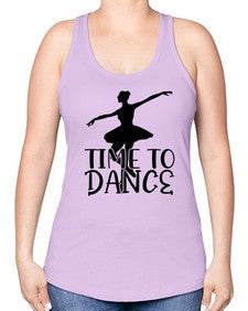 Time to dance 201# - ballet -Racerback Tank