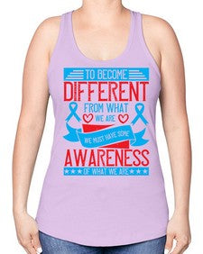 To become different from what we are we must have some awareness of what we are Style 11# - Self awareness -Racerback Tank