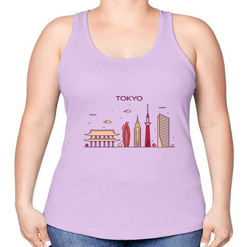 Tokyo 2001# - cities -Racerback Tank
