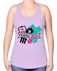 Trauma Queen Style Style 1584# - nurse -Racerback Tank