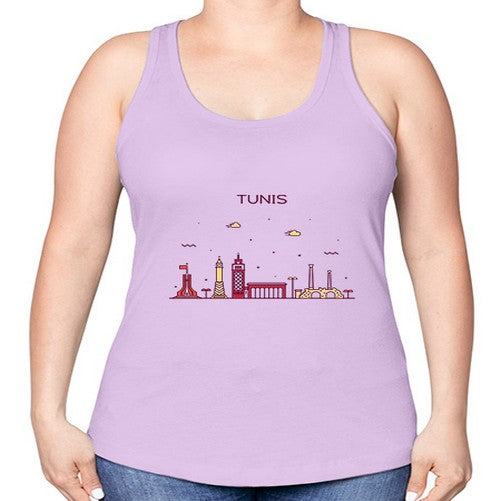 Tunis 2013# - cities -Racerback Tank