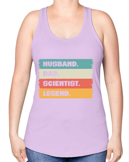 VintageHusbandDadScientistLegendScientistSkinite Scientist Skinite 14# - general science -Racerback Tank