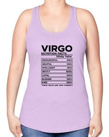 Virgo Nutrition Facts 530# - virgo -Racerback Tank