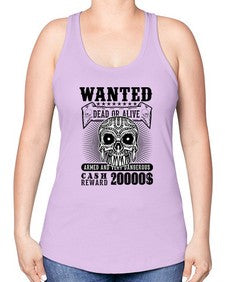 Wanted 1204# - skull and bones -Racerback Tank