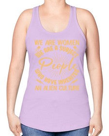We are women we are people 42# - ufo -Racerback Tank