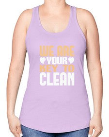 We are your key to clean Style 463# - cleaner -Racerback Tank