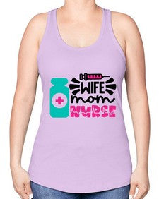 Wife Mom Nurse Style Style 1642# - nurse -Racerback Tank