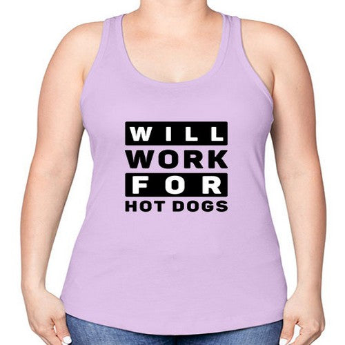 Will Work For Style 1# - dogs -Racerback Tank