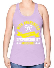 With awareness come responsibility and choice Style 5# - Self awareness -Racerback Tank