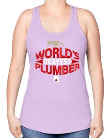 Worlds okayest plumber 1664# - plumber -Racerback Tank