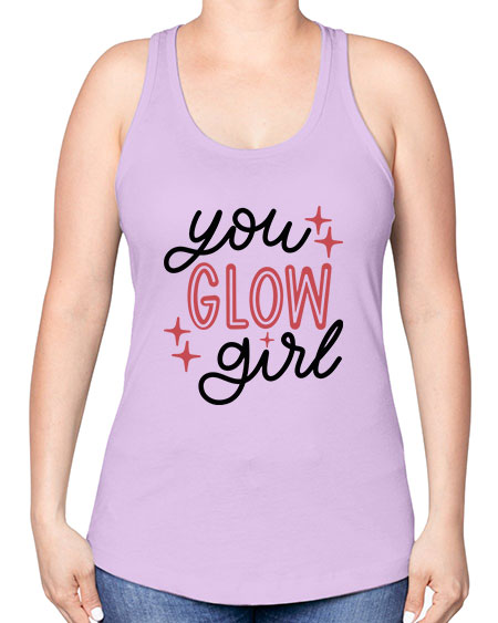You Glow Girl Style 5# - beauty - fashion -Racerback Tank