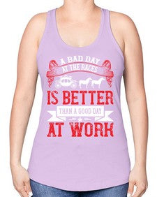 a bad day at the races is better than a good day at work Style 56# - horse -Racerback Tank
