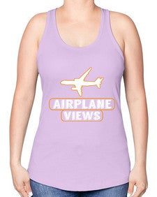 airplane views  5# - airplane -Racerback Tank