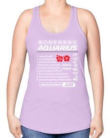 aquarius 85# - aquarius -Racerback Tank
