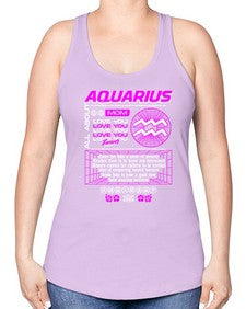 aquarius 86# - aquarius -Racerback Tank