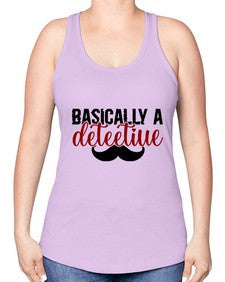 basically a deteetiue 249# - graphic -Racerback Tank