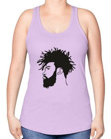 beardman 46# - black boys or men -Racerback Tank