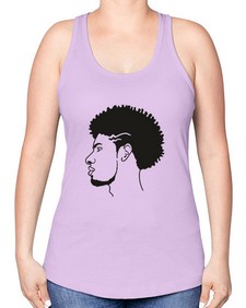 beardman 47# - black boys or men -Racerback Tank