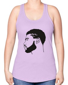 beardman 52# - black boys or men -Racerback Tank