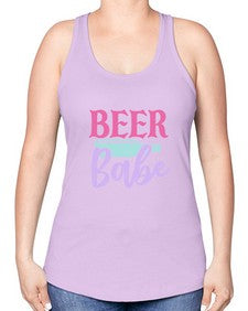 beer babe 44# - beer -Racerback Tank