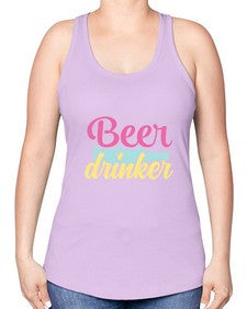 beer drinker 47# - beer -Racerback Tank