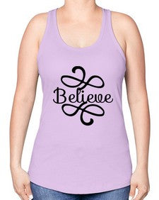 believe 48# - unicorn -Racerback Tank