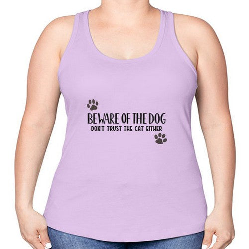 beware of the dog 61# - dogs -Racerback Tank