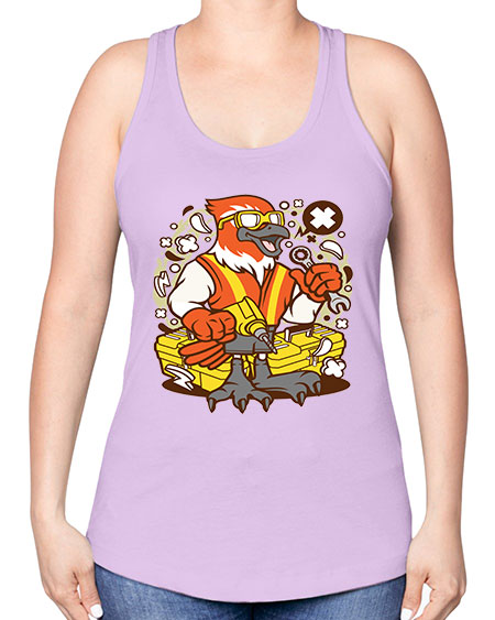 bird mechanic worker 21# - birds -Racerback Tank