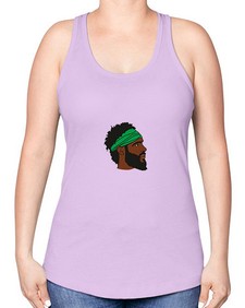 black man 32# - black boys or men -Racerback Tank