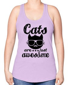 cats are just awesome - cats -Racerback Tank