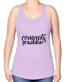 congrats graduate 39# - graduation -Racerback Tank