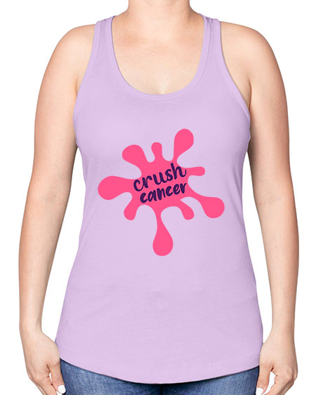 crush cancer Style 14# - breast cancer -Racerback Tank