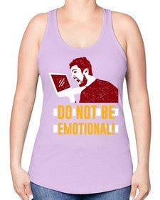 do not be emotional 69# - video games -Racerback Tank