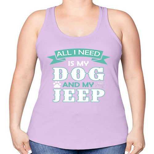 dog and jeep 74# - dogs -Racerback Tank