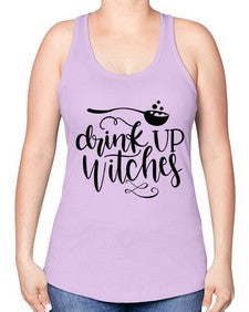 drink up witches 38# - witch -Racerback Tank