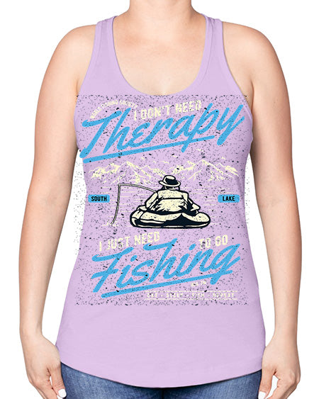 fishing therapy cs 43# - shark-fish -Racerback Tank