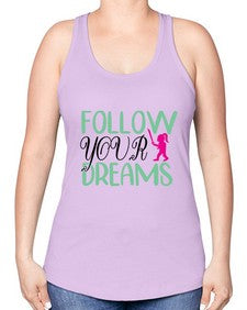 follow your dreams 134# - unicorn -Racerback Tank