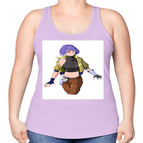 girl with gauntlet169# - anime -Racerback Tank