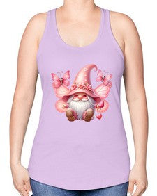 gnome with butterfly 02# - gnome -Racerback Tank