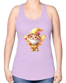 gnome with butterfly 05# - gnome -Racerback Tank